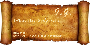 Ifkovits Grácia névjegykártya